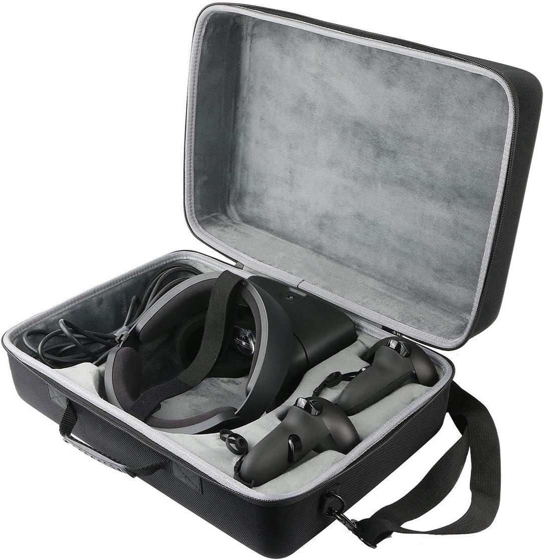co2crea Hard Travel Case Replacement for Oculus Rift S PC-Powered VR Gaming Headset (Black Case + Inner Gray Box) Pack of 2