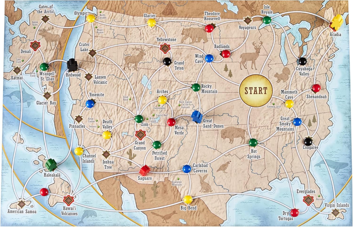 Trekking The National Parks: The Award-Winning Family Board Game / Best National Parks Board Game for Game Night / Created by a Couple Who Visited All The National Parks Pack of 2