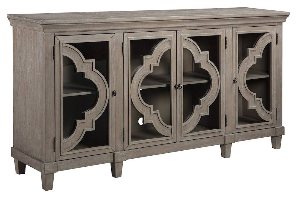 Ashley Fossil Ridge A4000037 Door Accent Cabinet in Grey