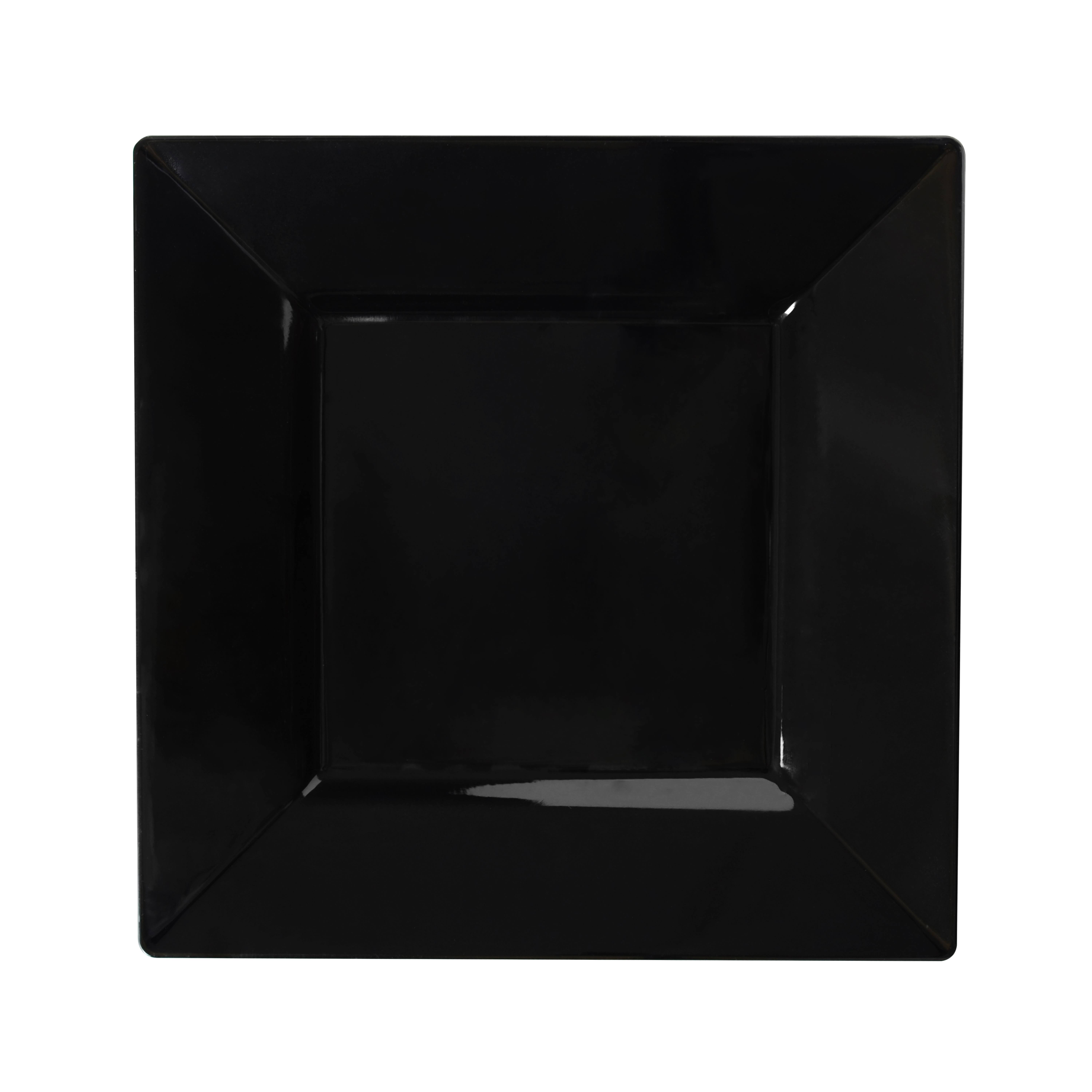 Fineline 9.5x22 Square Dinner PLATE, Black, 120/cs