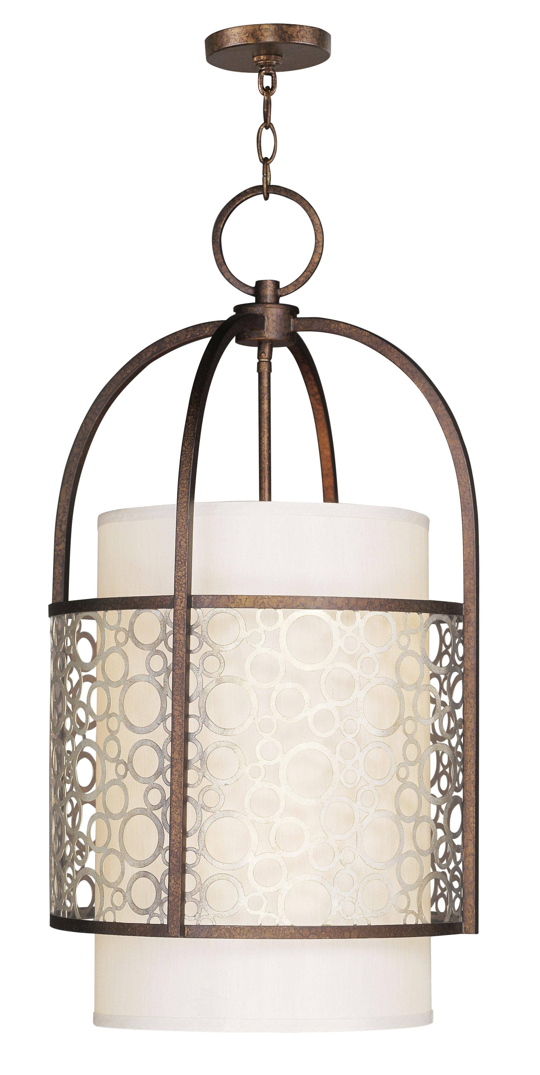 Livex Lighting 8677-64 Avalon Foyer Light, Palacial Bronze with Gilded Accents