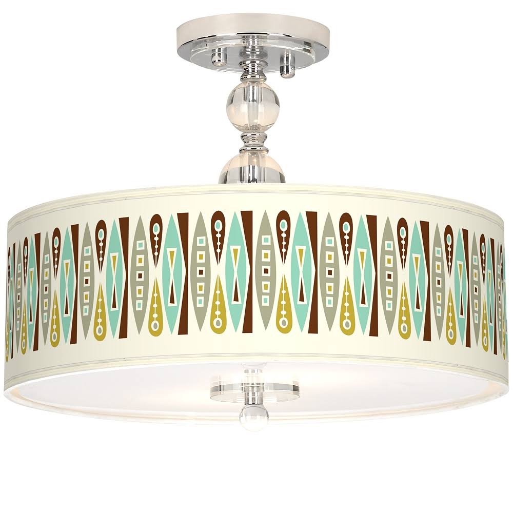 Ragnar Vernaculis II Giclee 16x22 Wide Semi-Flush Ceiling Light