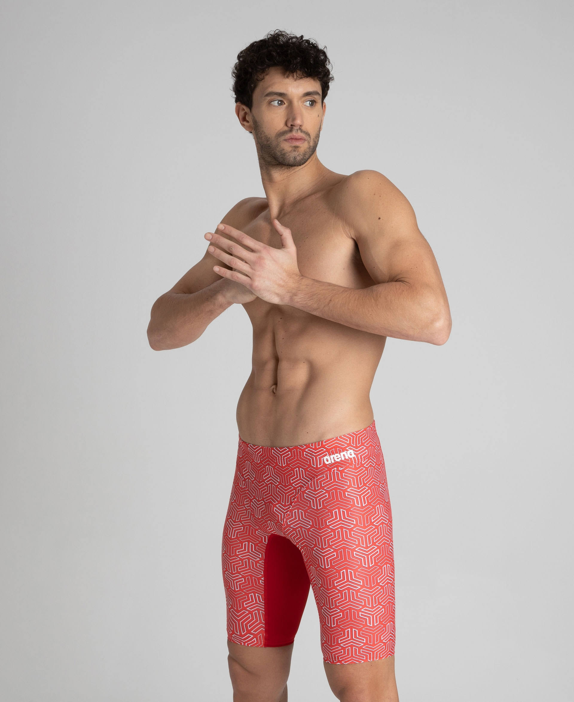 Arena Man Kikko Swim Jammer Black-Multi Orange 34