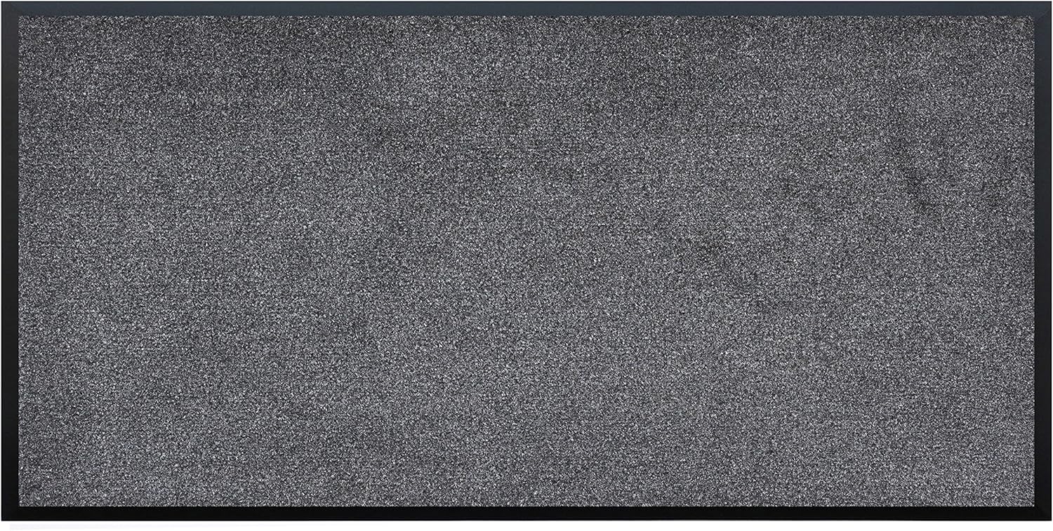 Home & More 103980306 Rough-N-Ready Indoor/Outdoor Vinyl Backed Commercial Mat, Charcoal 3' x 6'