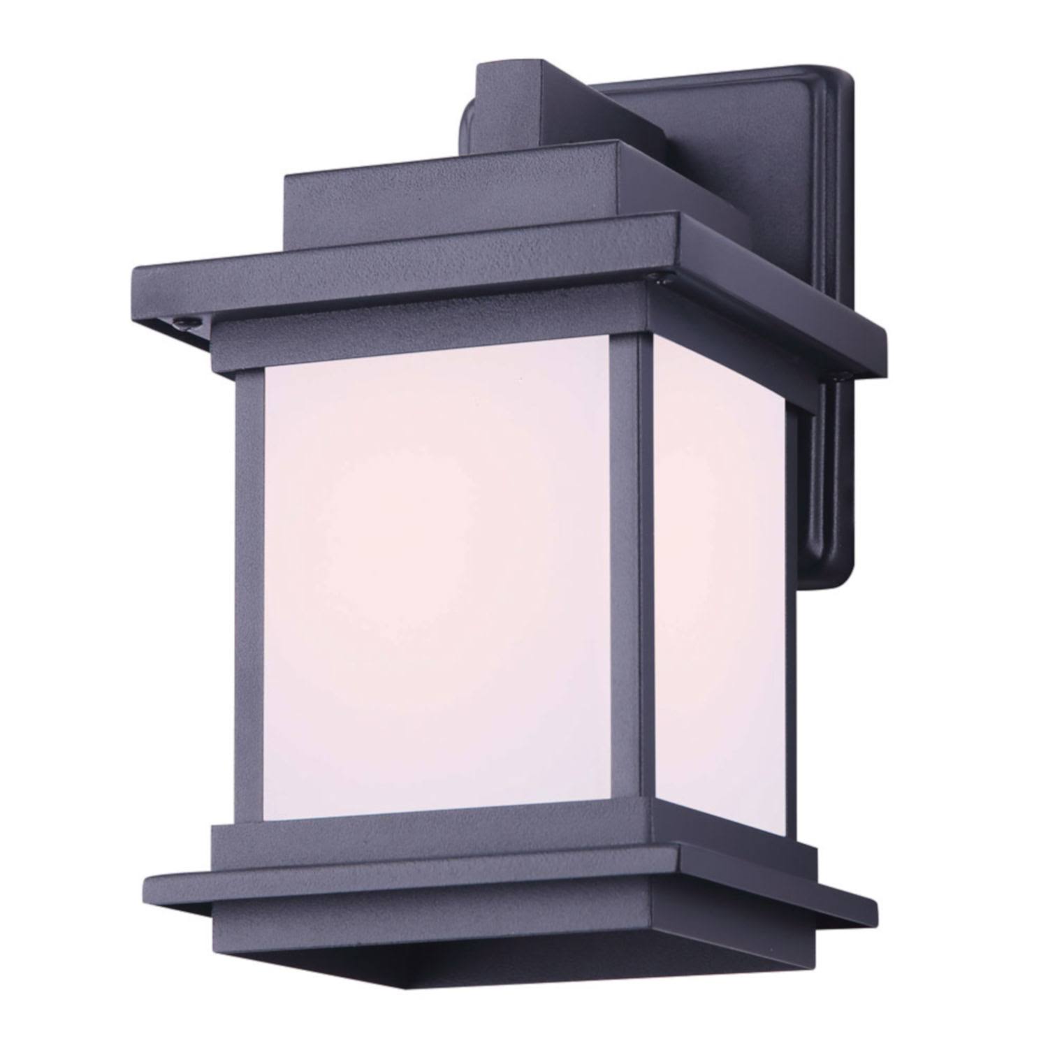 Canarm Akello 1-Light Matte Black Outdoor Wall Light Sconce IOL473BK