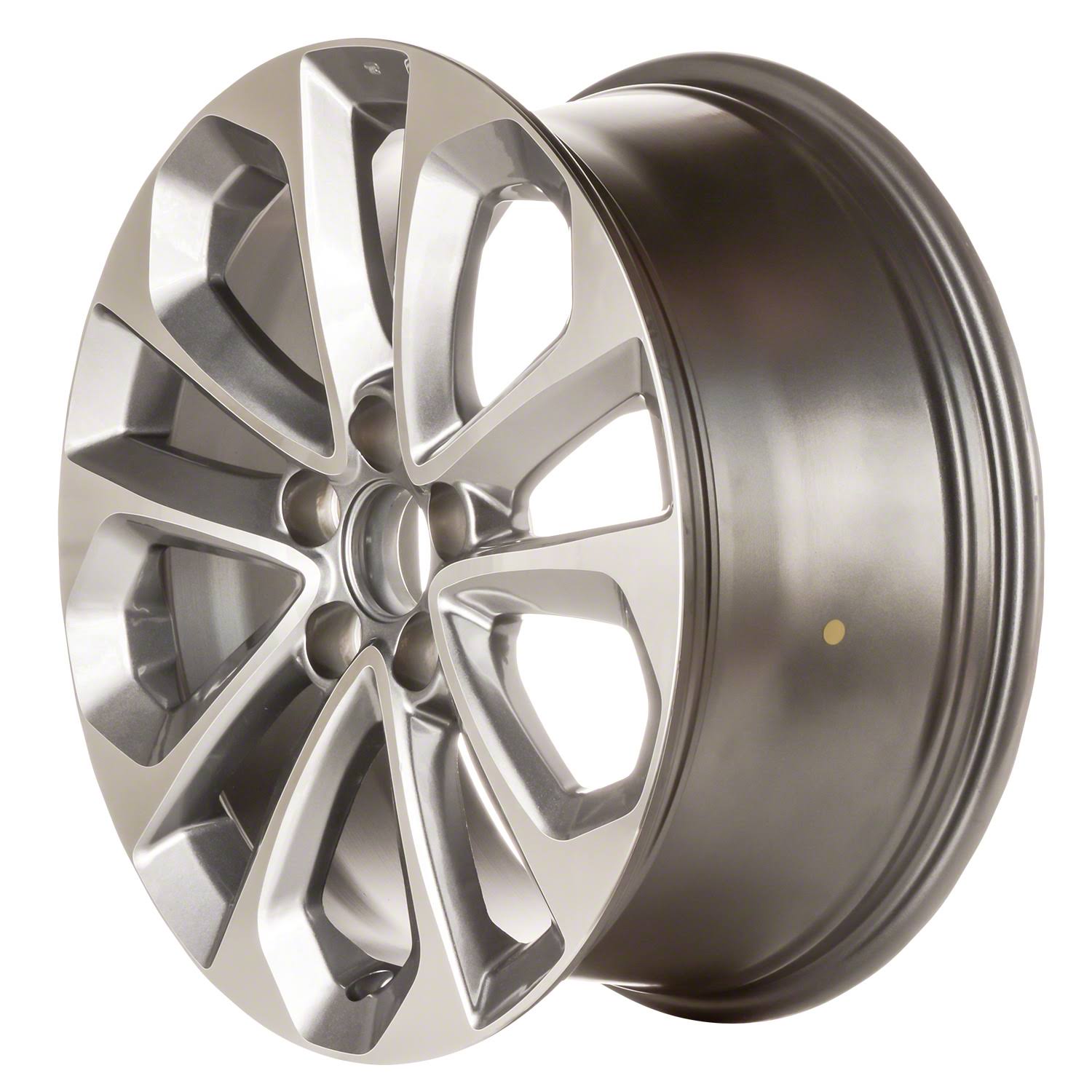CCI ALY64048U10 5 V-Spoke Machined and Bright Silver Metallic 18x8 Alloy Factory Wheel Remanufactured
