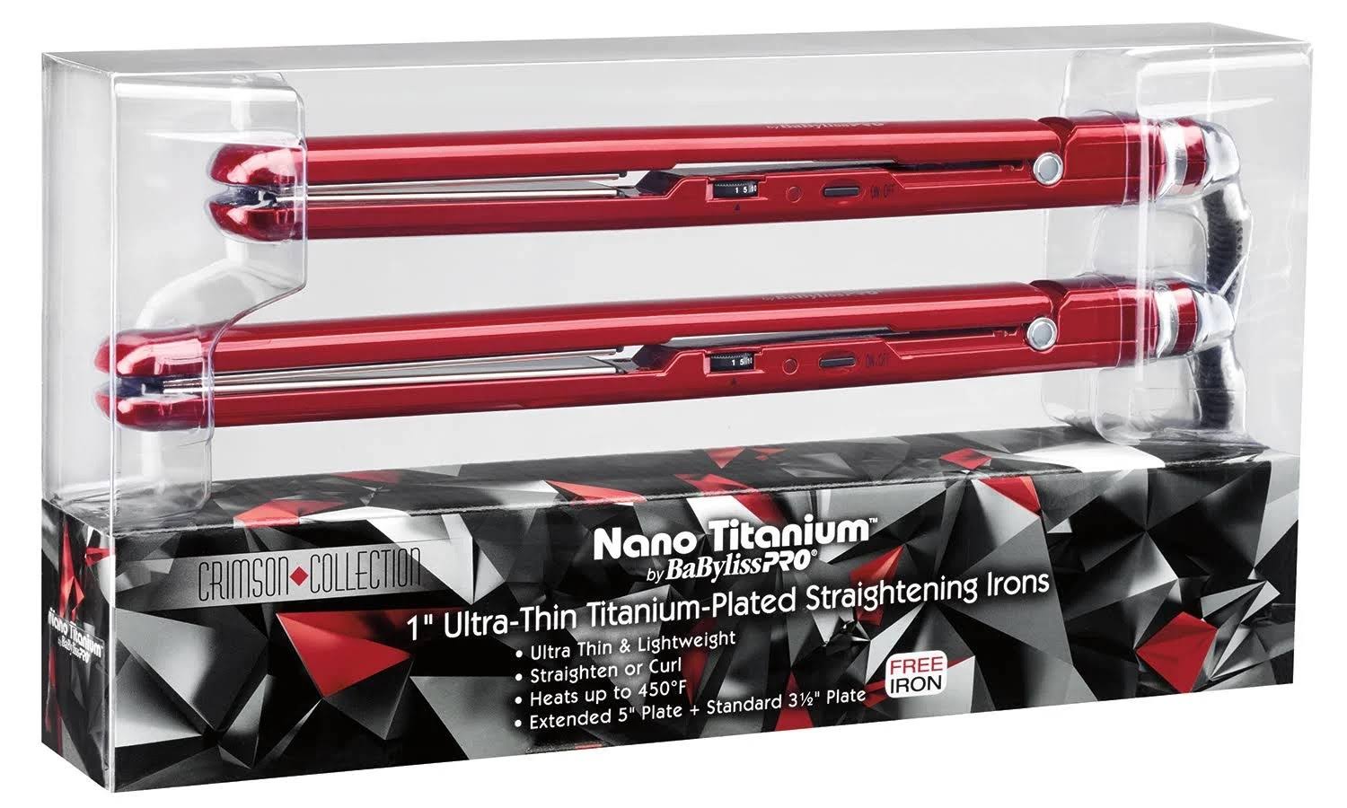 Babyliss Pro Nano Titanium Ultra-Thin Straightener (2-Pack)