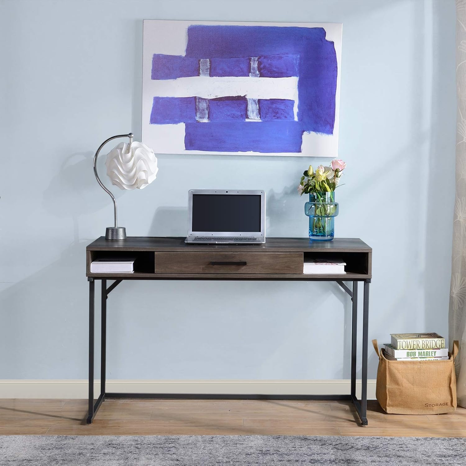 Legacy Home Lawrence 1-Drawer Laptop Desk, Study Desk, Student Computer Desk, Writing Desk