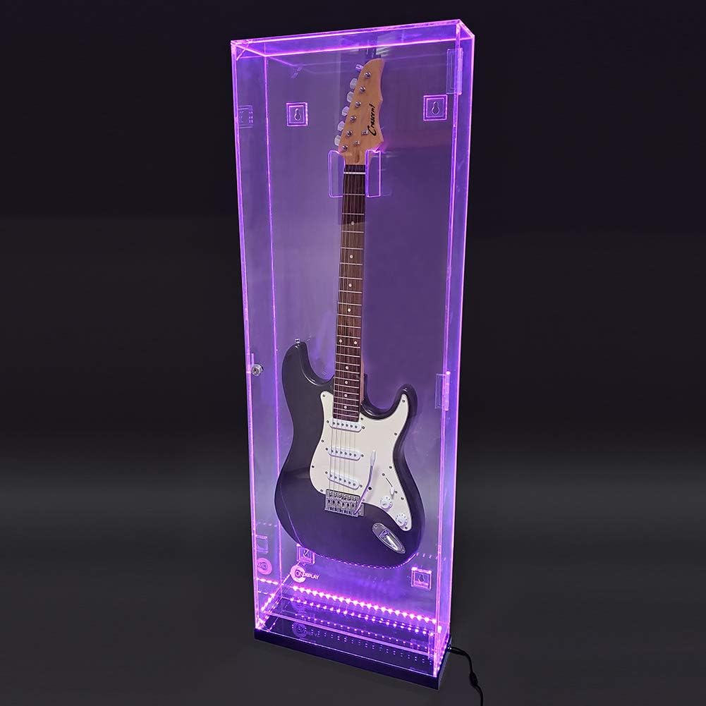 OnDisplay Deluxe Acrylic Wall Mounted/Tabletop UV-Protected Electric Guitar Display Case w/Lights