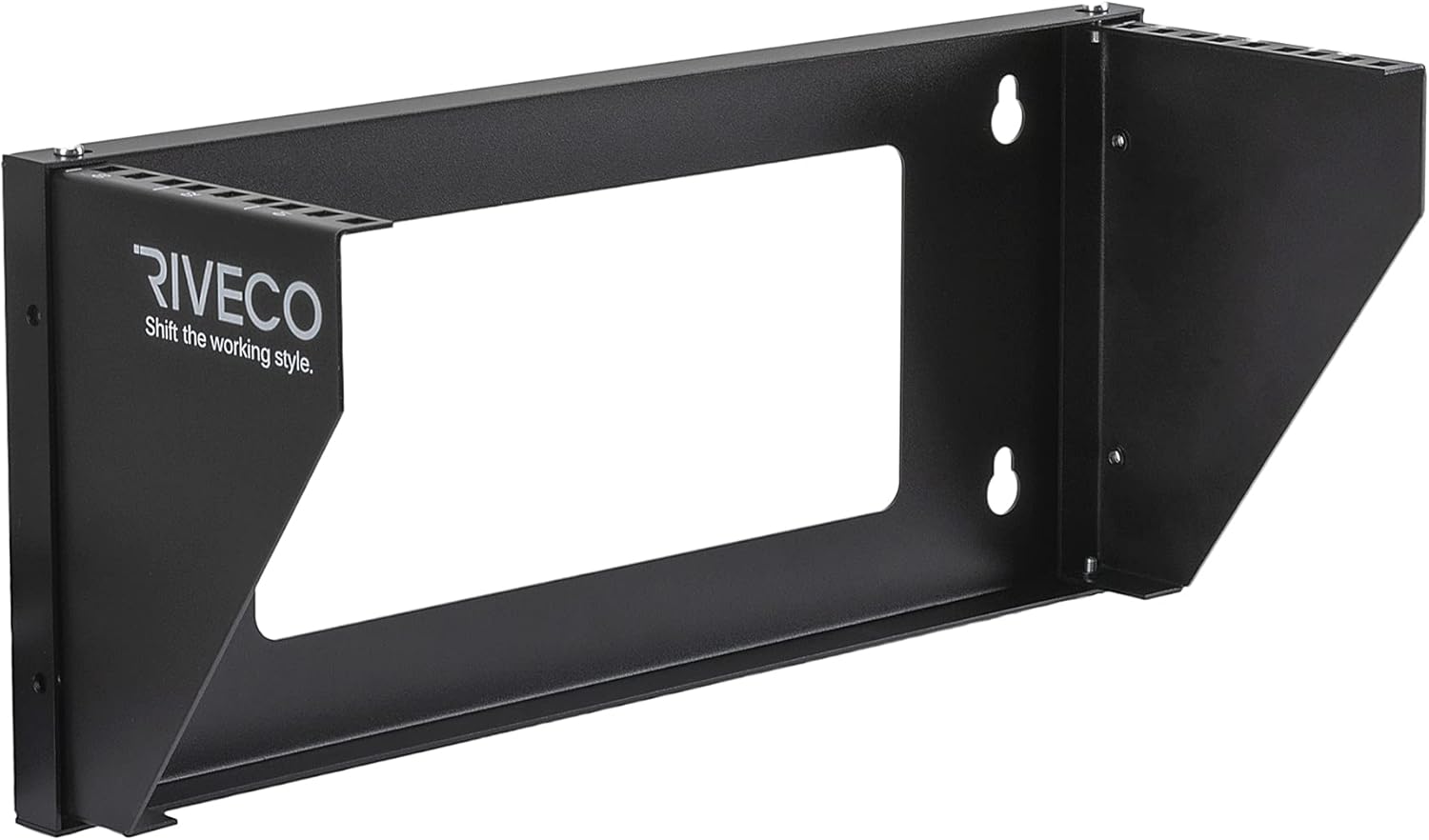 RIVECO 3U Wall Mount Rack for Network| Reinforced Heavy Load 66-99 LBS Small Server Racks Vertical & Horizontal Mounting for 19 inches IT & Studio Equipment. Pack of 2