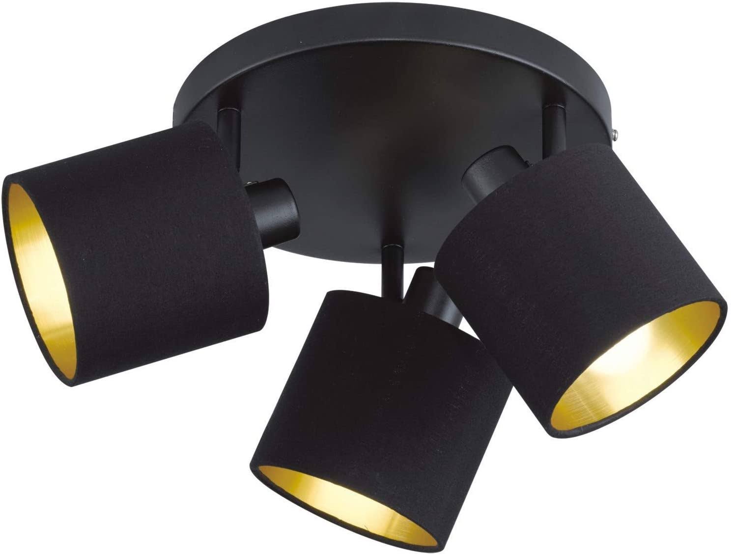 Trio Lighting Tommy Modern Black Matt Metal Spot Ceiling Spots