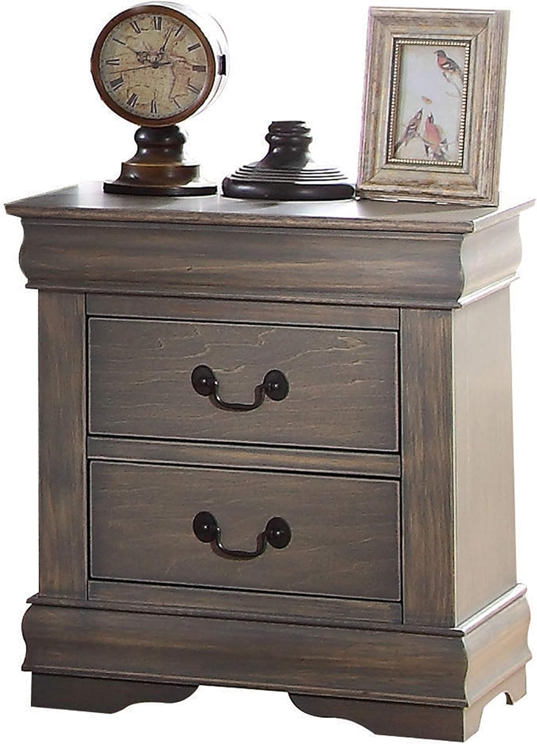 ACME Louis Philippe Nightstand - 23863 - Antique Gray