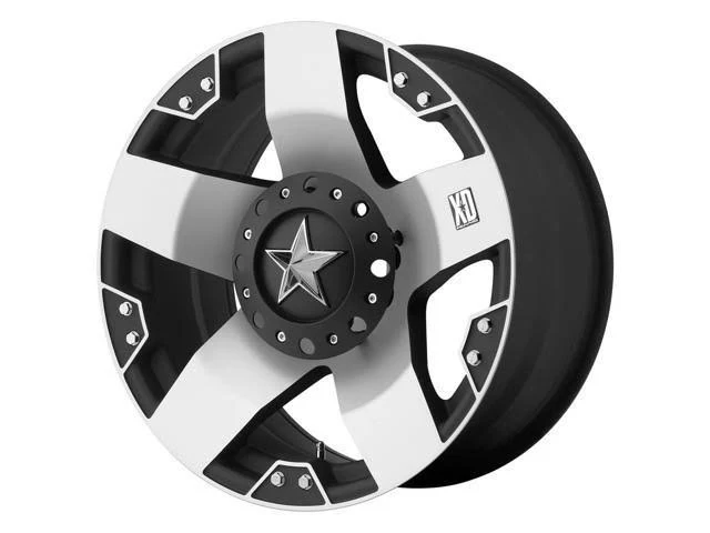 17x22 inch 17x9 XD775 Rockstar 5x139.7(5x5.5x22) -12mm Black/Machined Wheel Rim