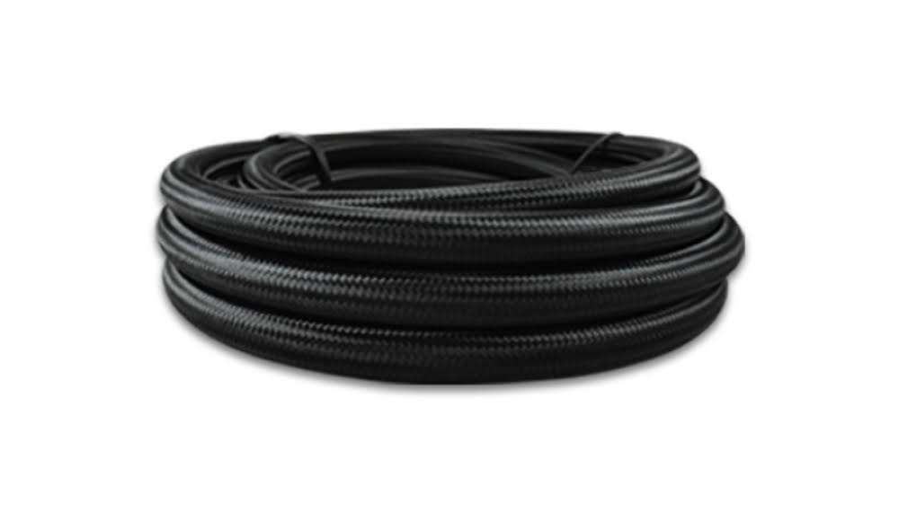 Vibrant 11980 - 10 An Black Nylon Braided Flex Hose (20 Foot Roll)