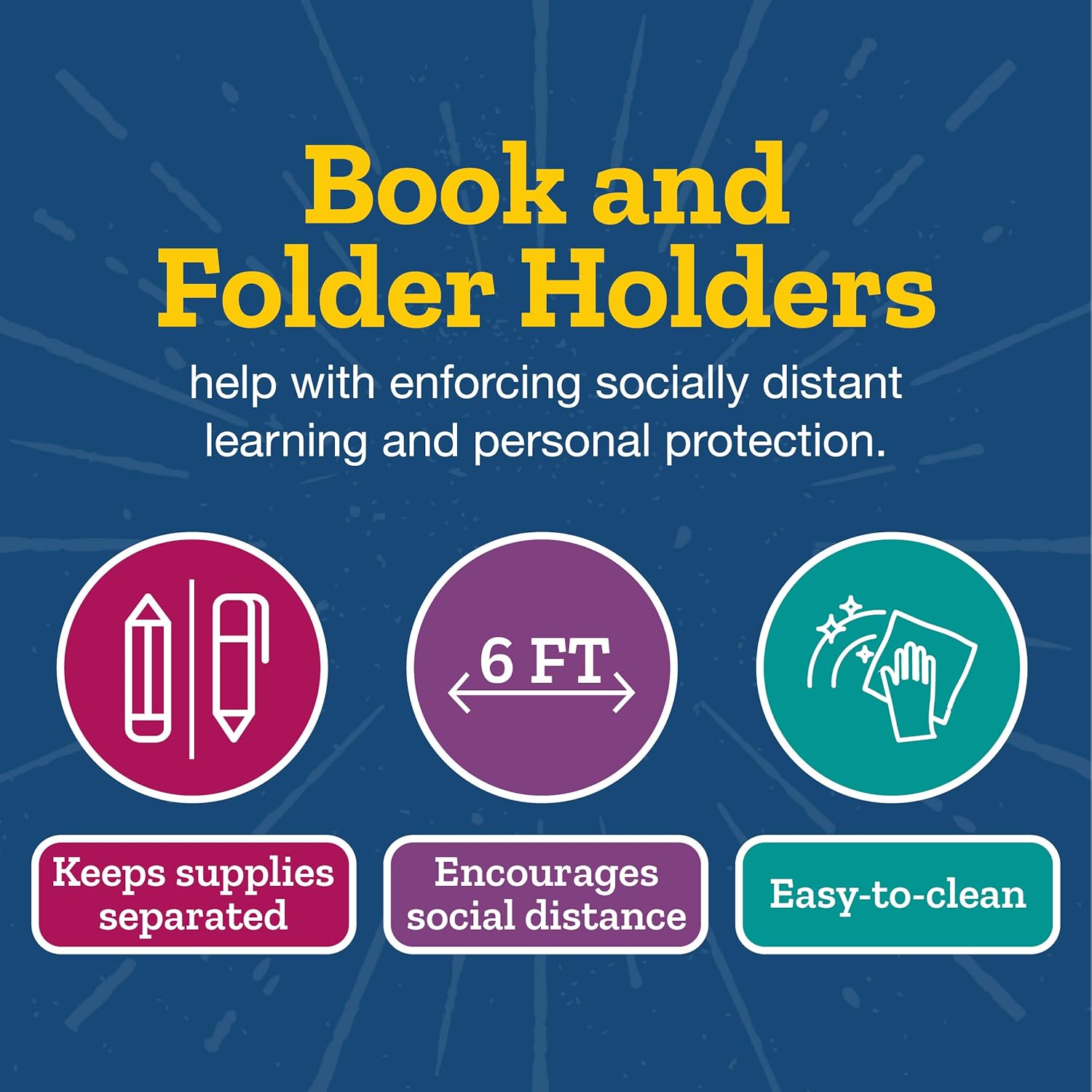 Really Good Stuff Durable Magazine, Book, Folder and File Holders – Ideal for Narrow or Vertical Storage Needs – Instantly Color Code Your Classroom – Choose from 22 Colors (Single Color Set of 12) Pack of 2