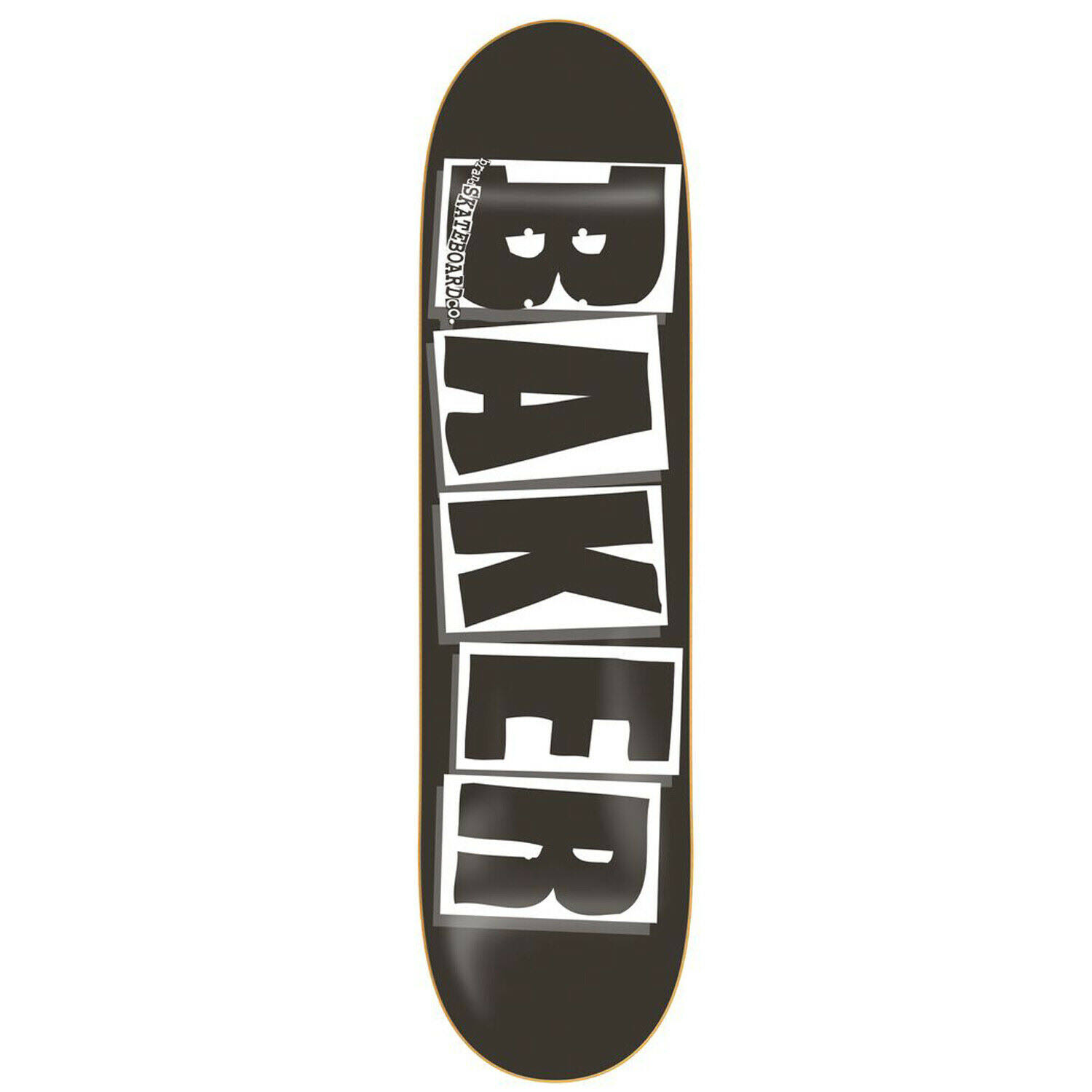 Baker Skateboard Deck Logo Black/White 8.125x22