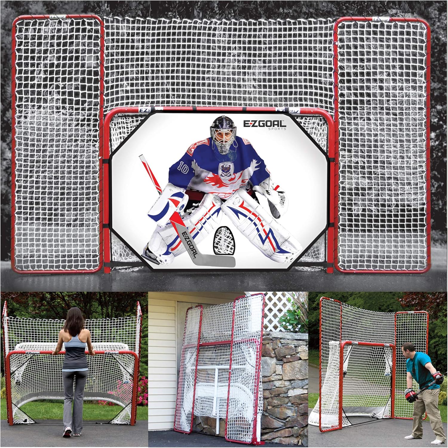 EZGoal 4' x 6' Hockey Folding Steel 2
