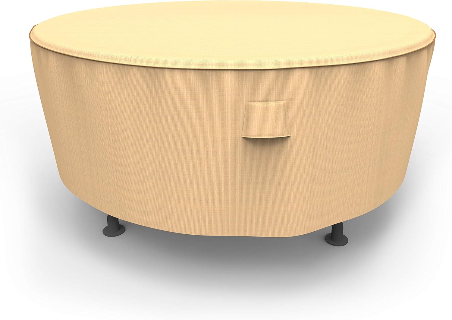 Budge NeverWet Savanna Round Patio Table Cover, Tan, Large Pack of 2