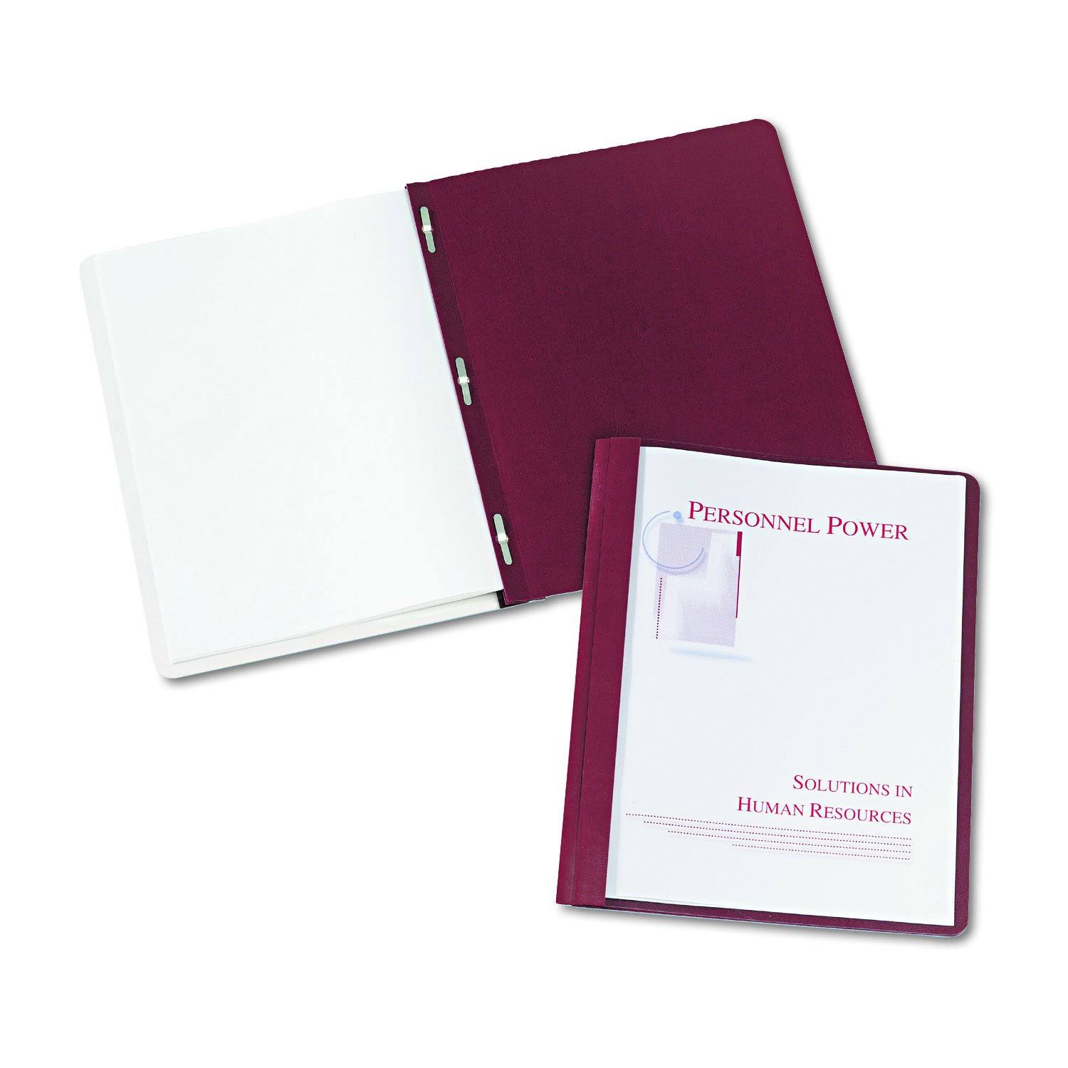 Avery Durable Clear Front Report Covers, Red, Pack of 25 (47964)