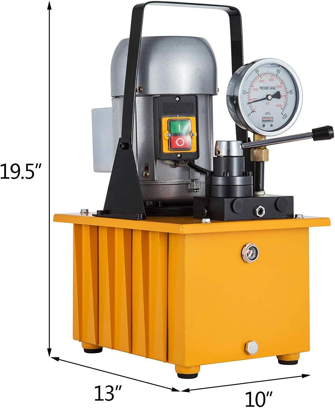 Happybuy Hydraulic Pump Electric Double Acting Manual Valve Hydraulic Pump 10000 PSI Electric Hydraulic Power Unit for Home and Commercial Using (Double Acting)