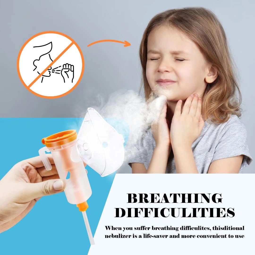 Compressor Nebulizer Machine for Adults and Kids with 1 Set Accessory, Jet Nebulizers Personal Steam Inhaler Cool Mist Compressor System for Kids Adults,Low Noise Nebulizer