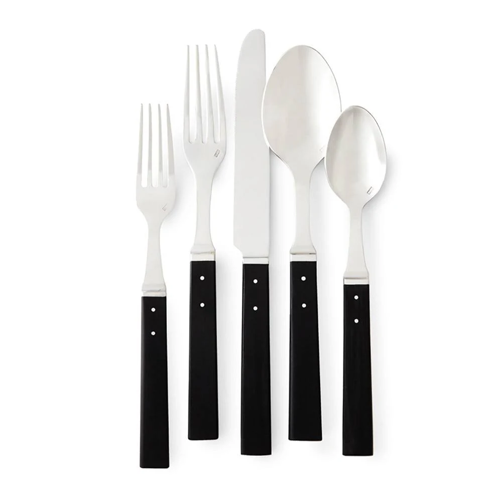 Ralph Lauren Ronan 5 Piece Silverware Place Setting, Black