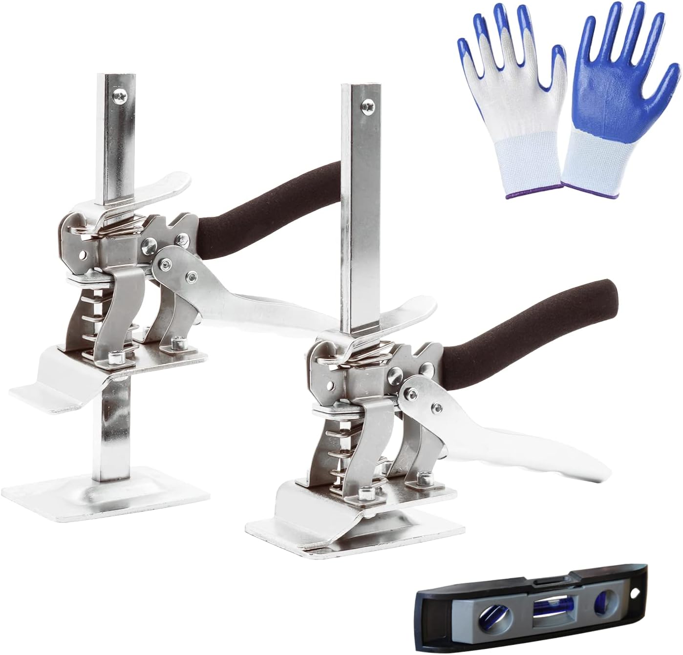 Labor-Saving Arm Jacks-Effort Elevator Tools for Home Decoration, Furniture Jack Lifter for Installing Door/Window/Drywall/Tile etc. Lifting Jack Maximum Lifting Height 9.85Inch（2PCS) Pack of 2