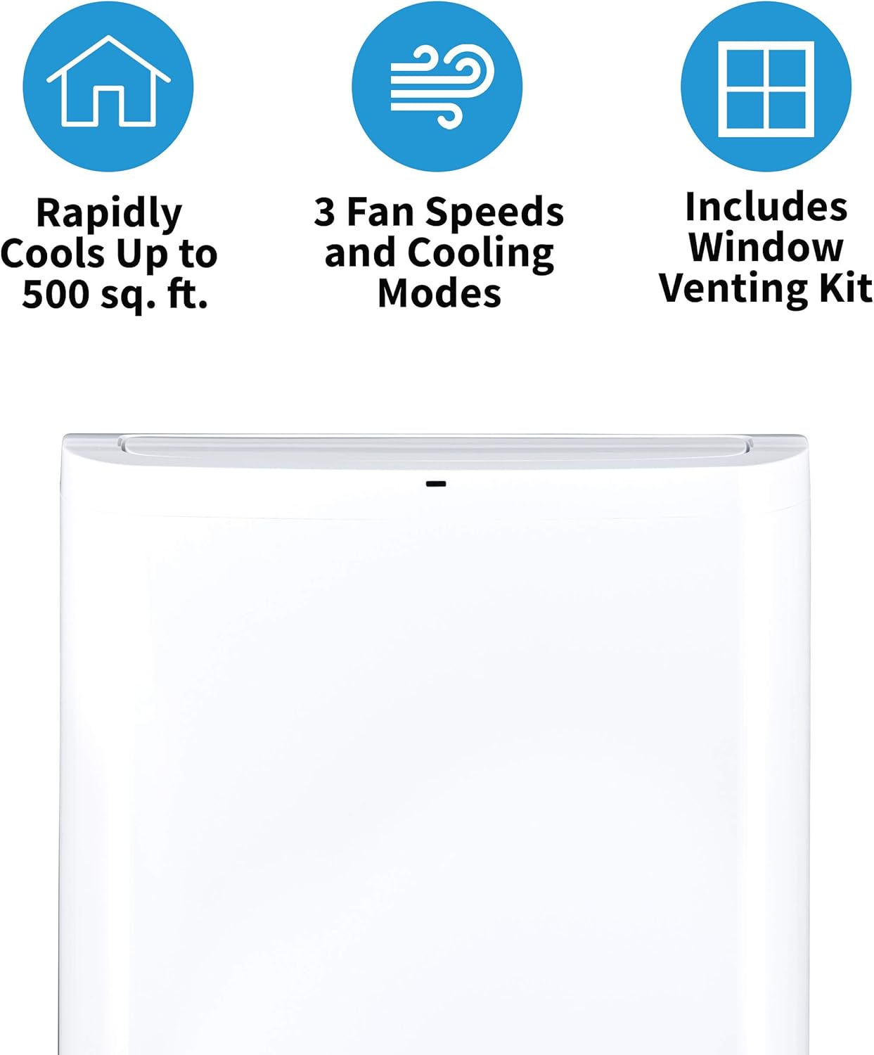 NewAir Portable Air Conditioner and Dehumidifier 14,000 BTU (9,500 BTU, DOE) Ultra Compact with Remote Control, NAC14KWH02 White