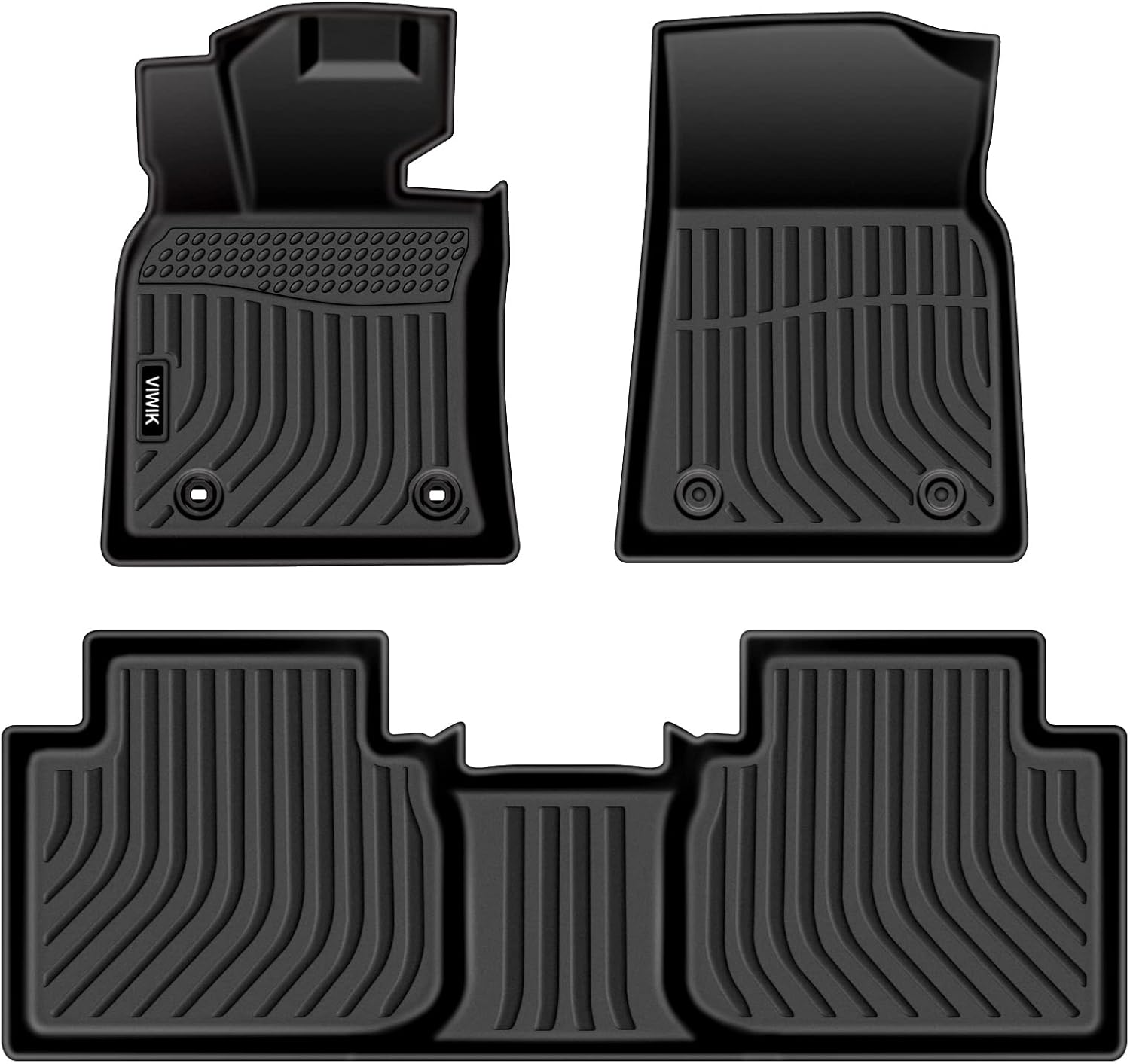 VIWIK Floor Mats Compatible for 2018-2022 Camry (not for Hybrid), Car Mats All Weather Protection Custom Floor Liners Full Set Included 1st and 2nd Row Front & Rear, Automotive Floor Mats Black