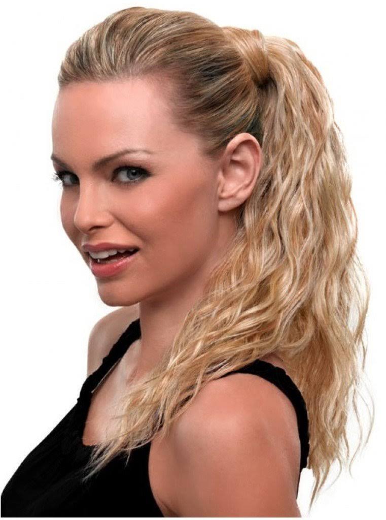 Hairdo 18x22 Wrap Around Pony Beach Curl Pony Hair Extension Jessica Simpson R4 Midnight Brown