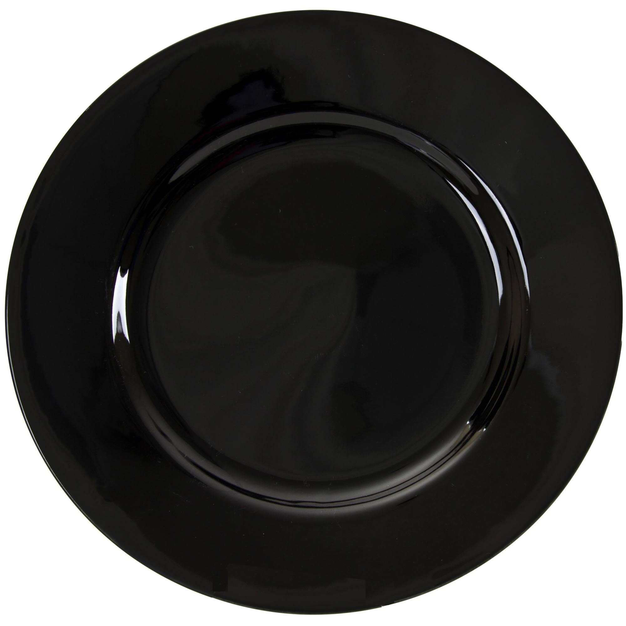 Ten Strawberry Street Buffet Charger Plate, Black, 12x22 - 6 count