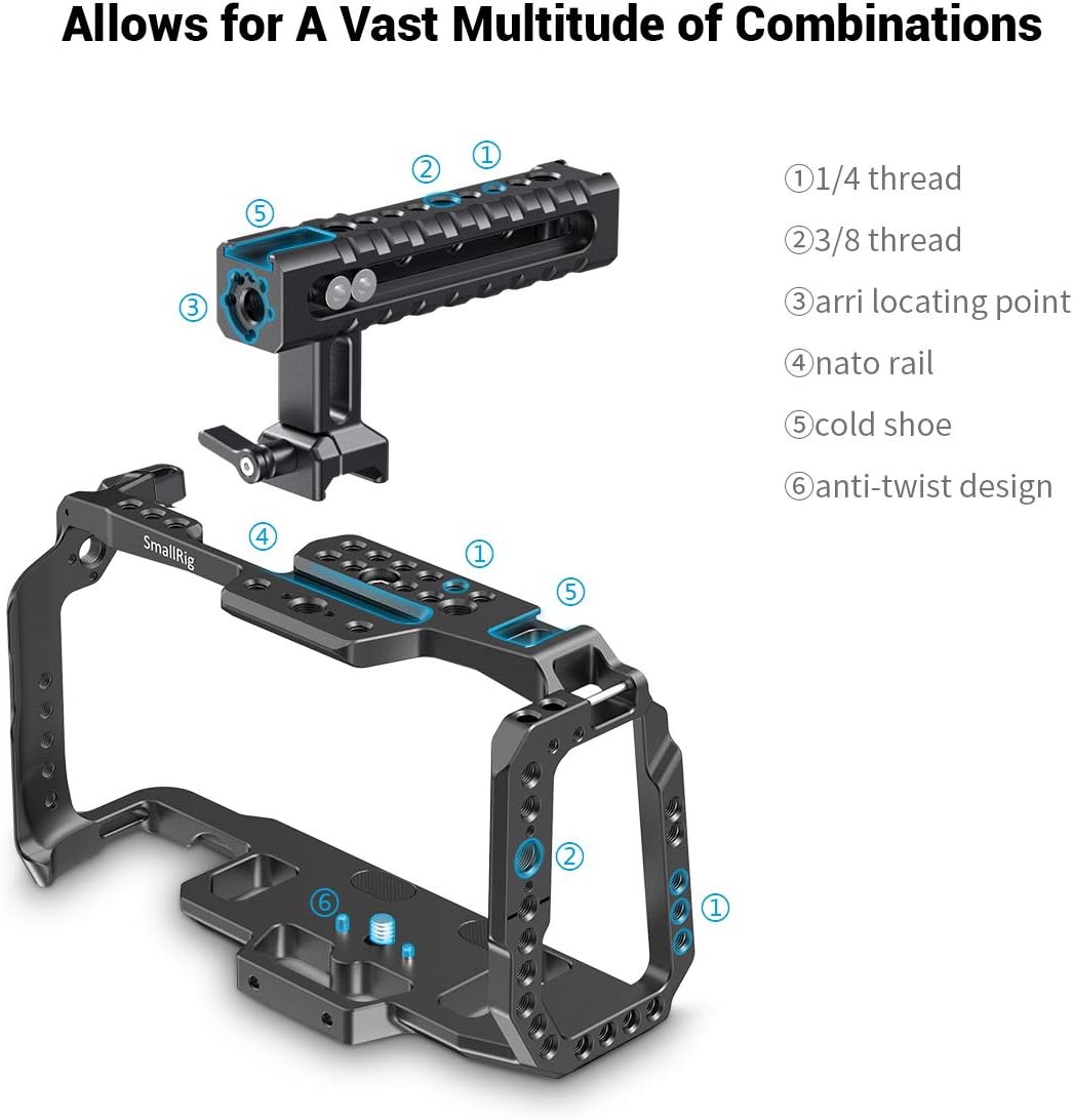 [Updated] SMALLRIG Camera Cage Kit for Blackmagic Design Pocket Cinema Camera 4K & 6K, Compatible with BMPCC 4K & 6K - KCVB2419