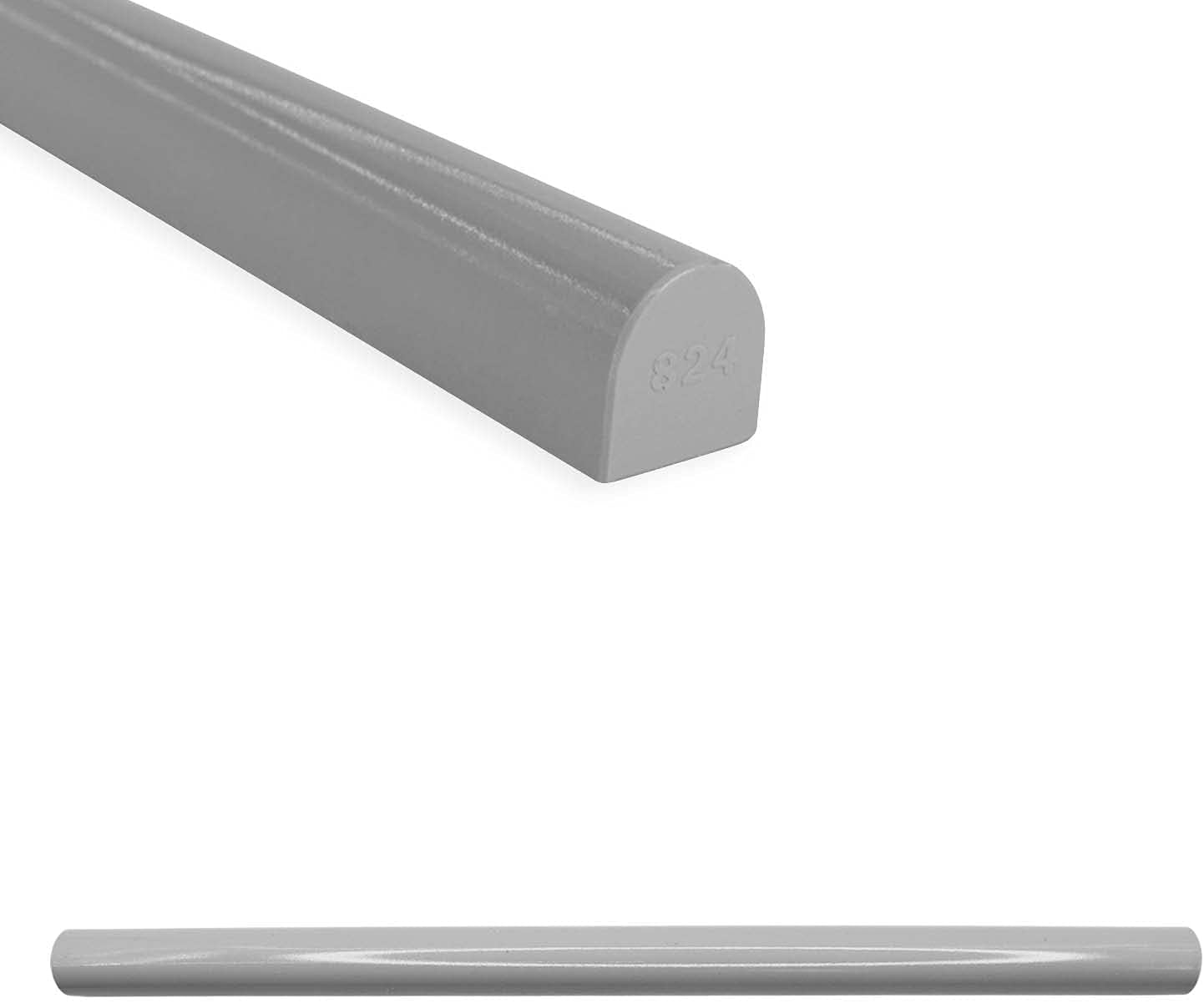 Questech Soho Bullnose Tile Trim 3/4 x 12 inch Tile Edge Decorative Liner Wall Molding - Graphite (6 Pack) Pack of 2