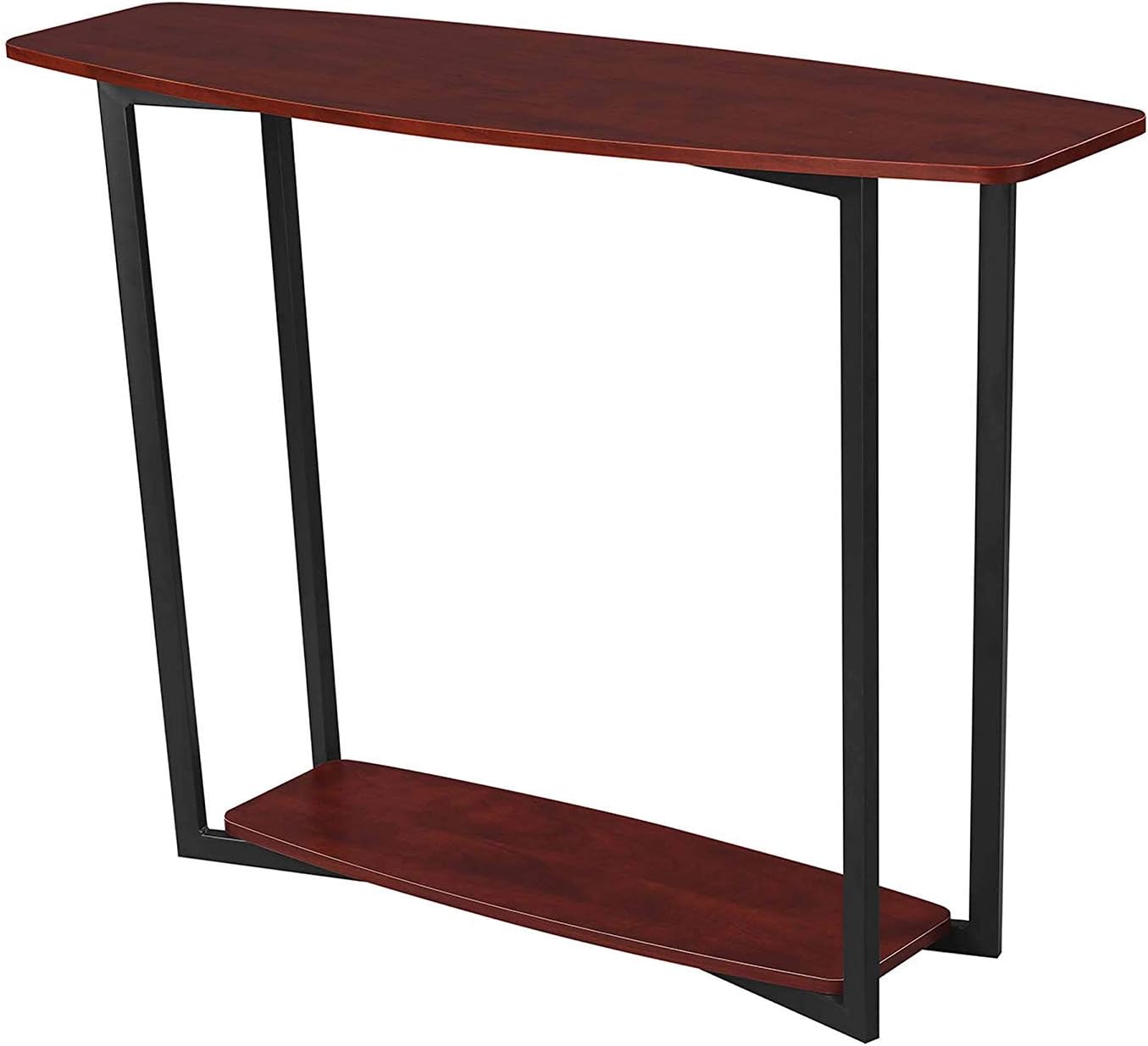 Convenience Concepts Graystone Console Table, Cherry/Black Frame Pack of 2