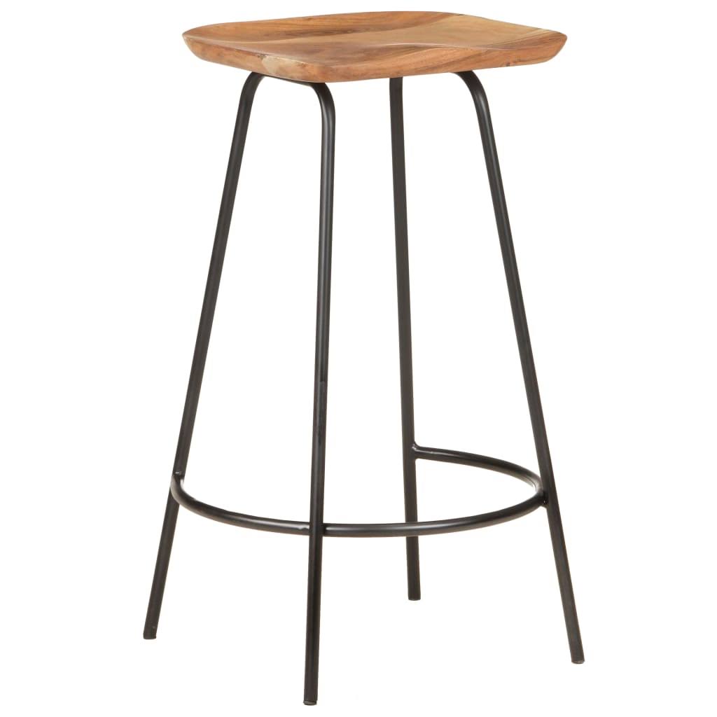 vidaXL Bar Stools 2 Pcs Solid Acacia Wood