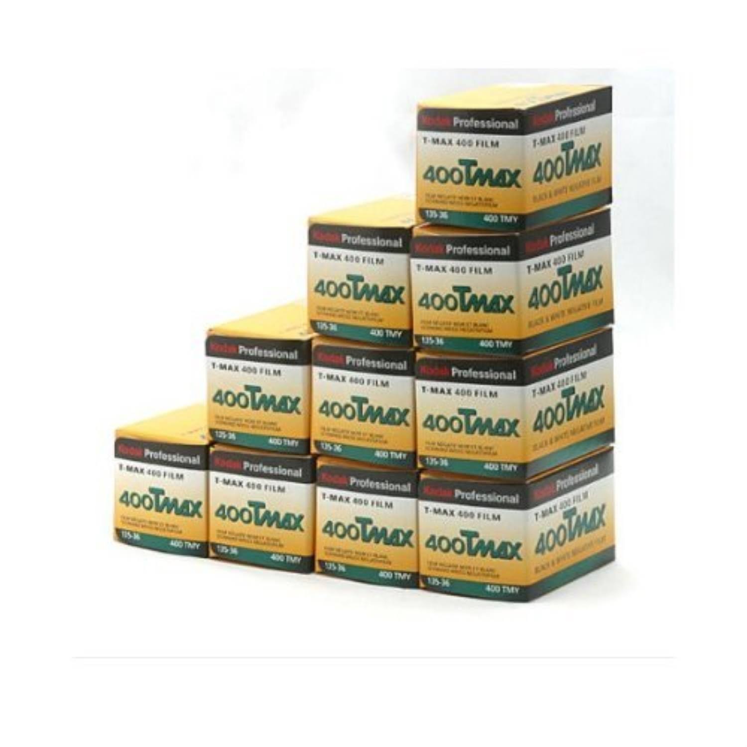 Kodak 400 Tmax Professional ISO 400, 35mm 36 Exposures Black and White Film 10 Rolls