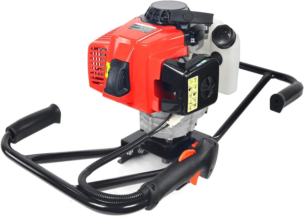XtremepowerUS 81008 Digger Post Hole 2 Man 3HP 63CC-Stark, Red/Black