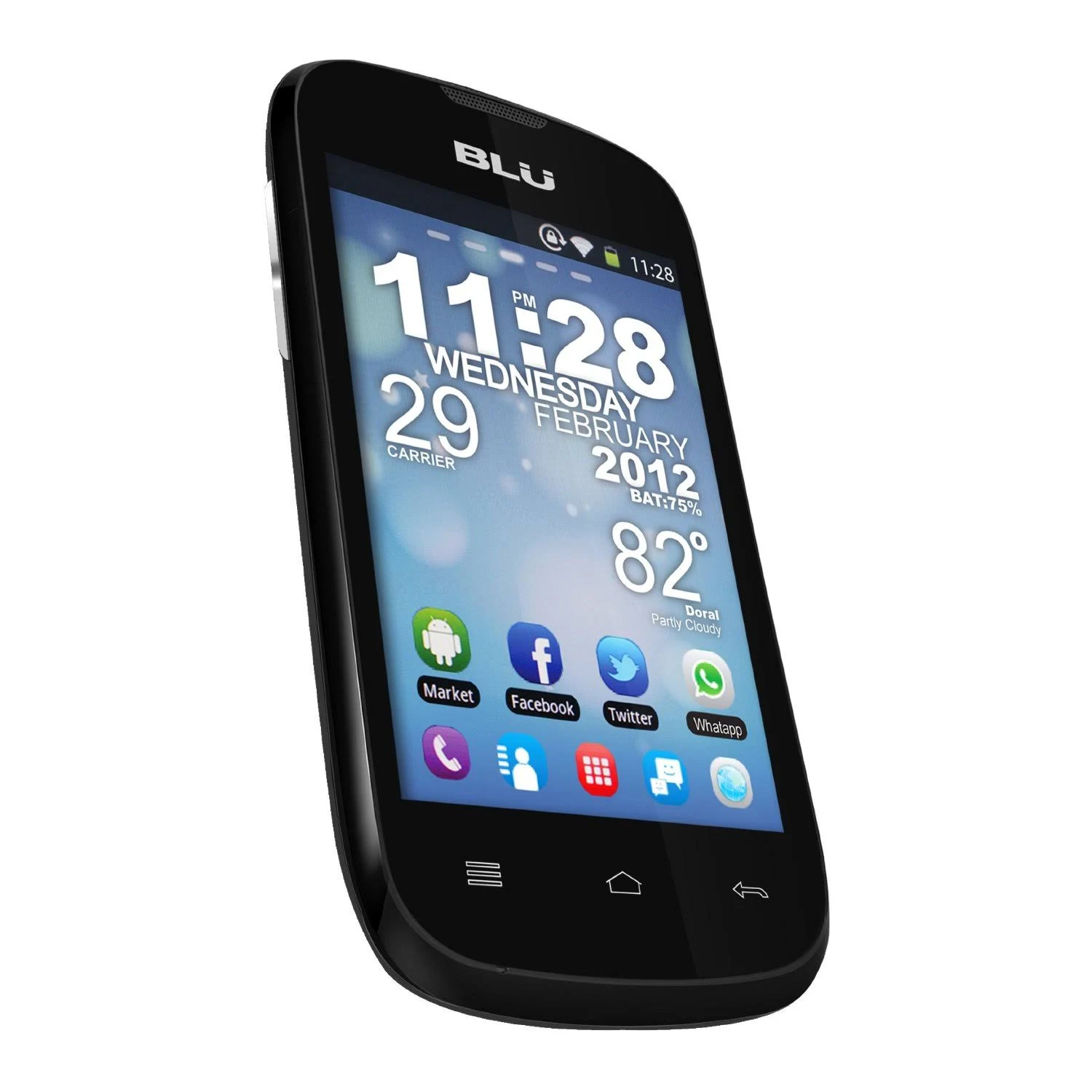 Blu Dash 3.5 D170A Android Smartphone, Unlocked, Dual SIM - Black - GSM