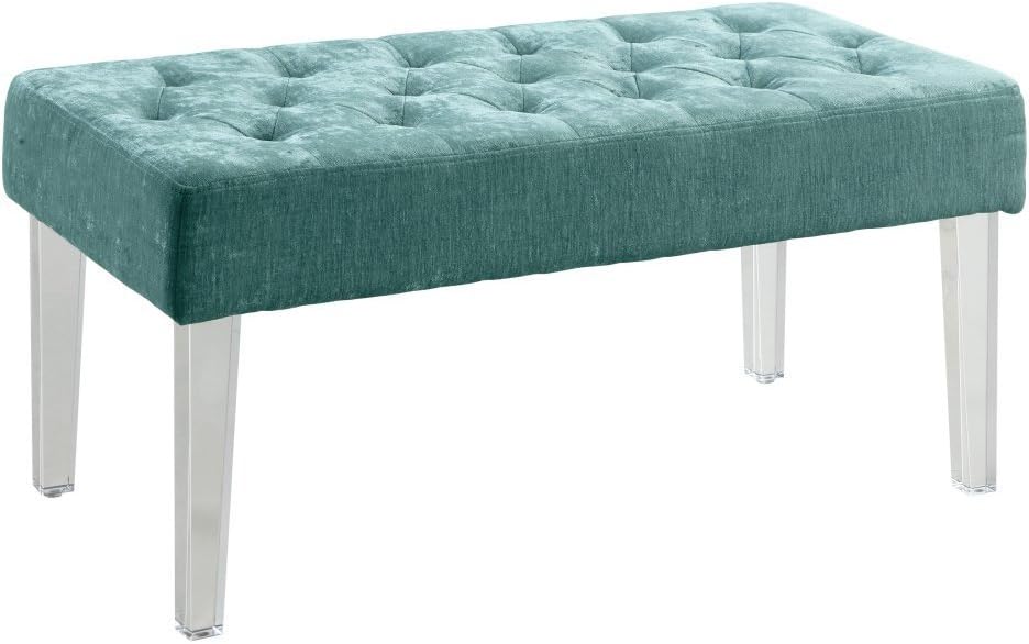Linon Ella Glitz Acrylic Leg Bench, 35