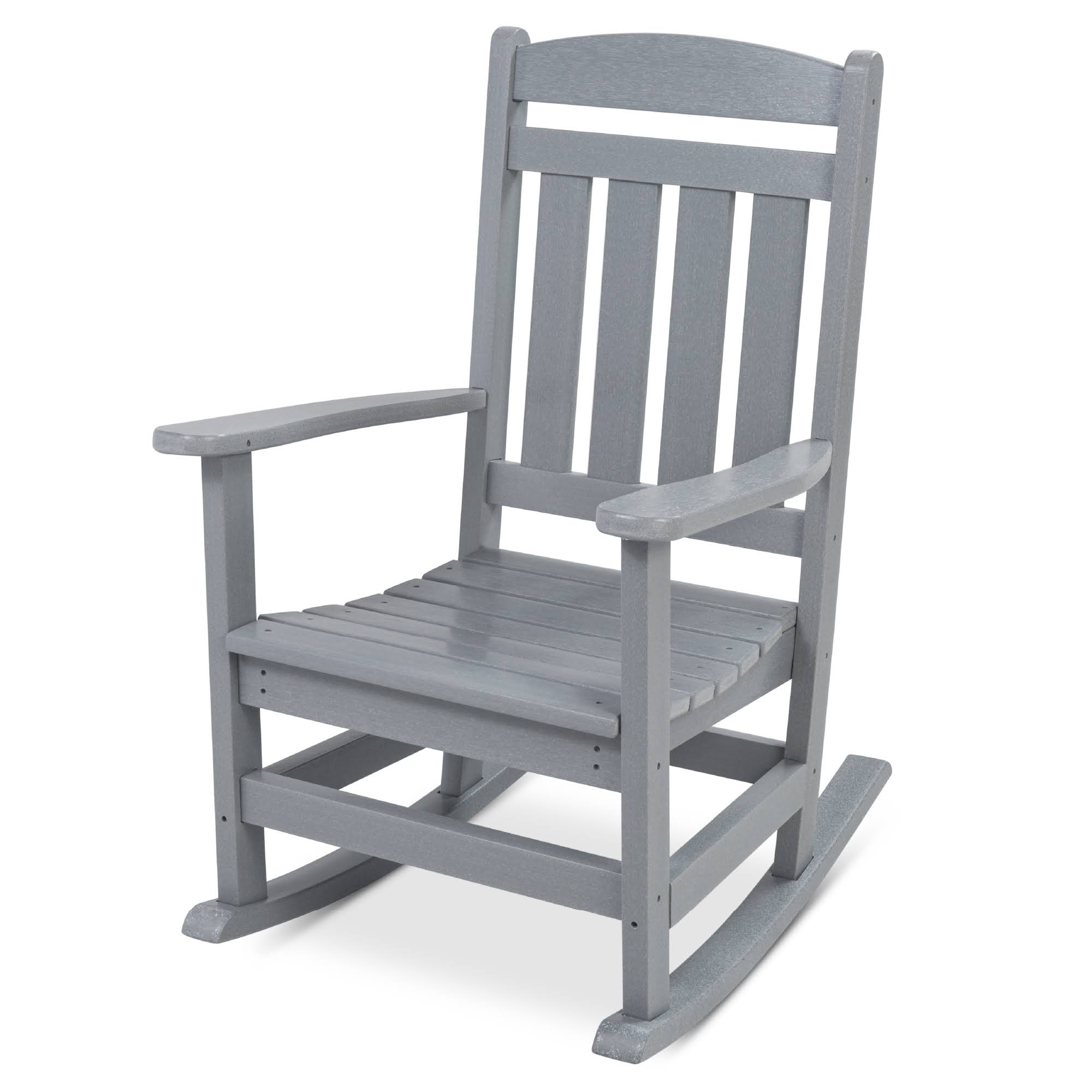 Best Choice Products All-Weather Rocking Chair, Indoor Outdoor HDPE Porch Rocker w/ 300lb Weight Capacity - Gray