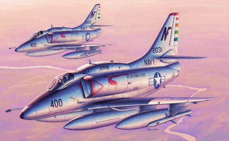 A-4F Skyhawk Attack Aircraft, 1/32 by Trumpeter, Model Airplane