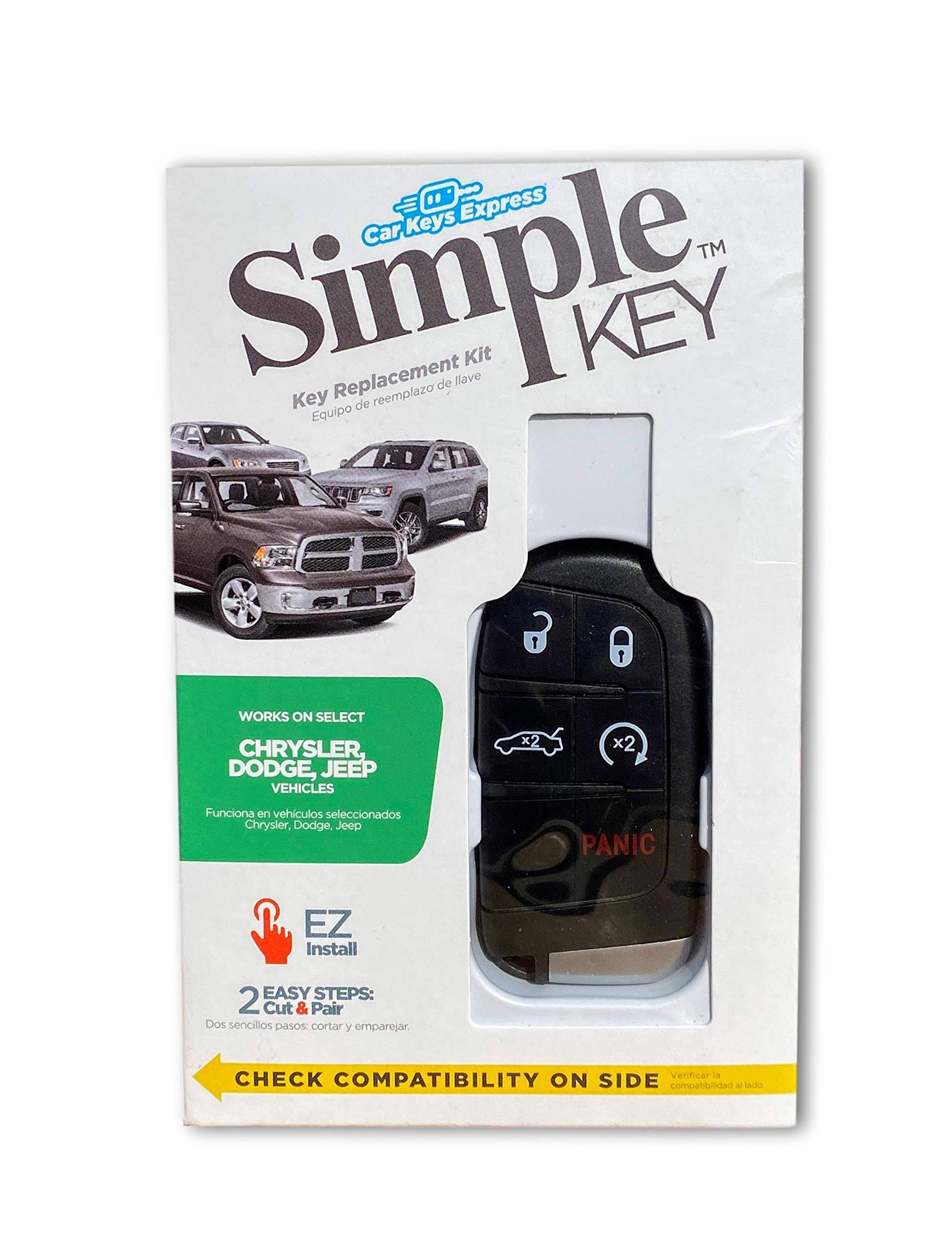 Car Keys Express Chrysler/Dodge/Jeep Smart Key- 5 Button with Trunk and Remote Start in Black | CDSK-E5TRZ0SK
