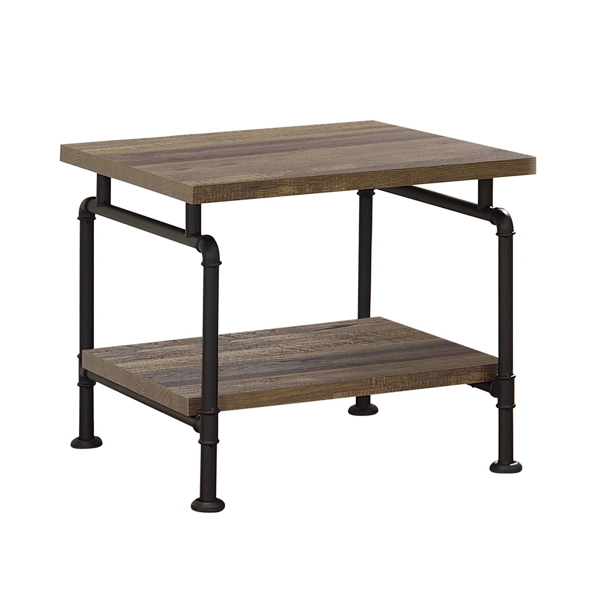 Coaster Furniture 705948 Rustic Oak and Black Coffee Table