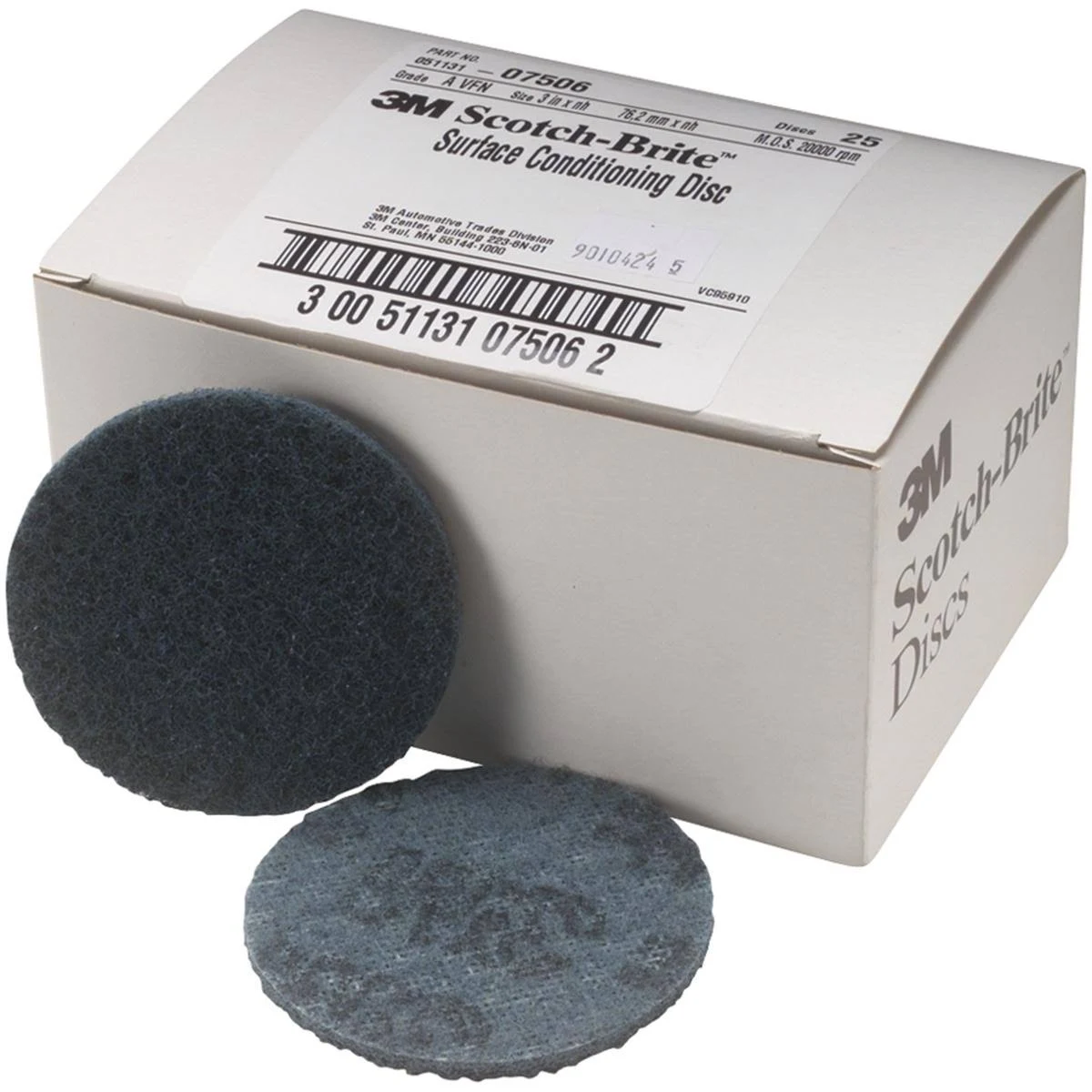3M 07506 3x22 Scotch Brite Surface CONDITIONING Discs Very Fine