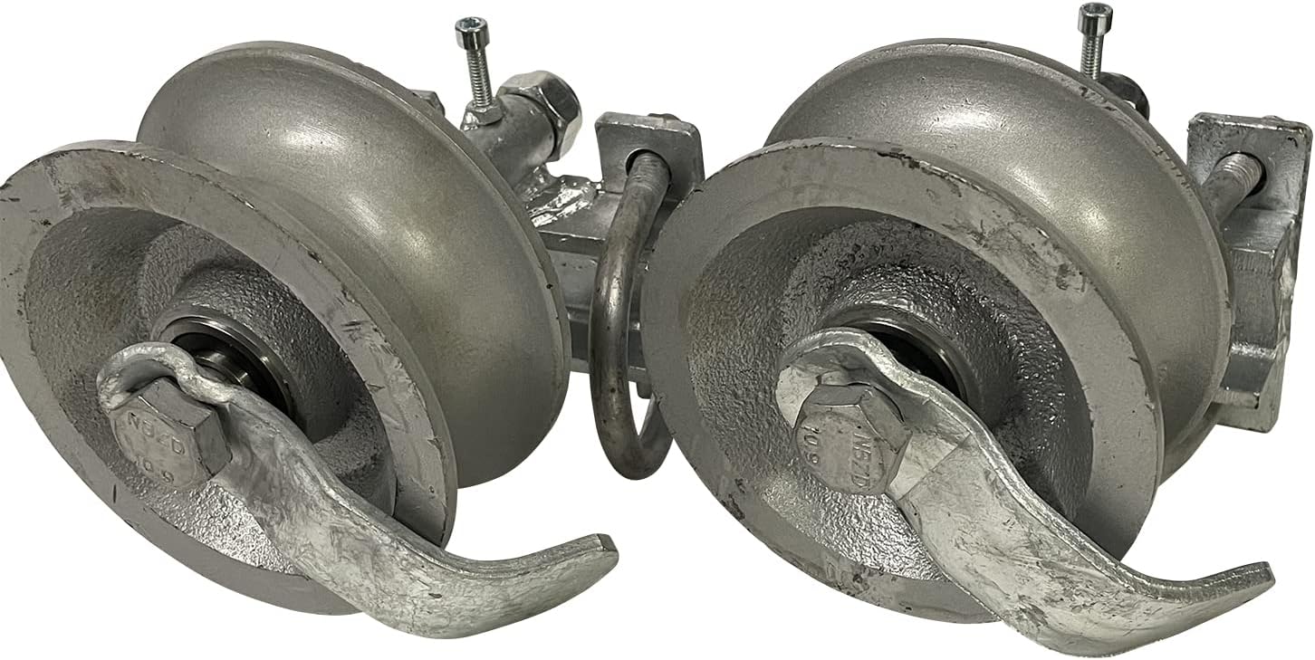 Sourdough Gate Hardware Rear Pipe Track Wheels for Chain Link Sliding Gates-by Sourdough Gate Hardware, Silver