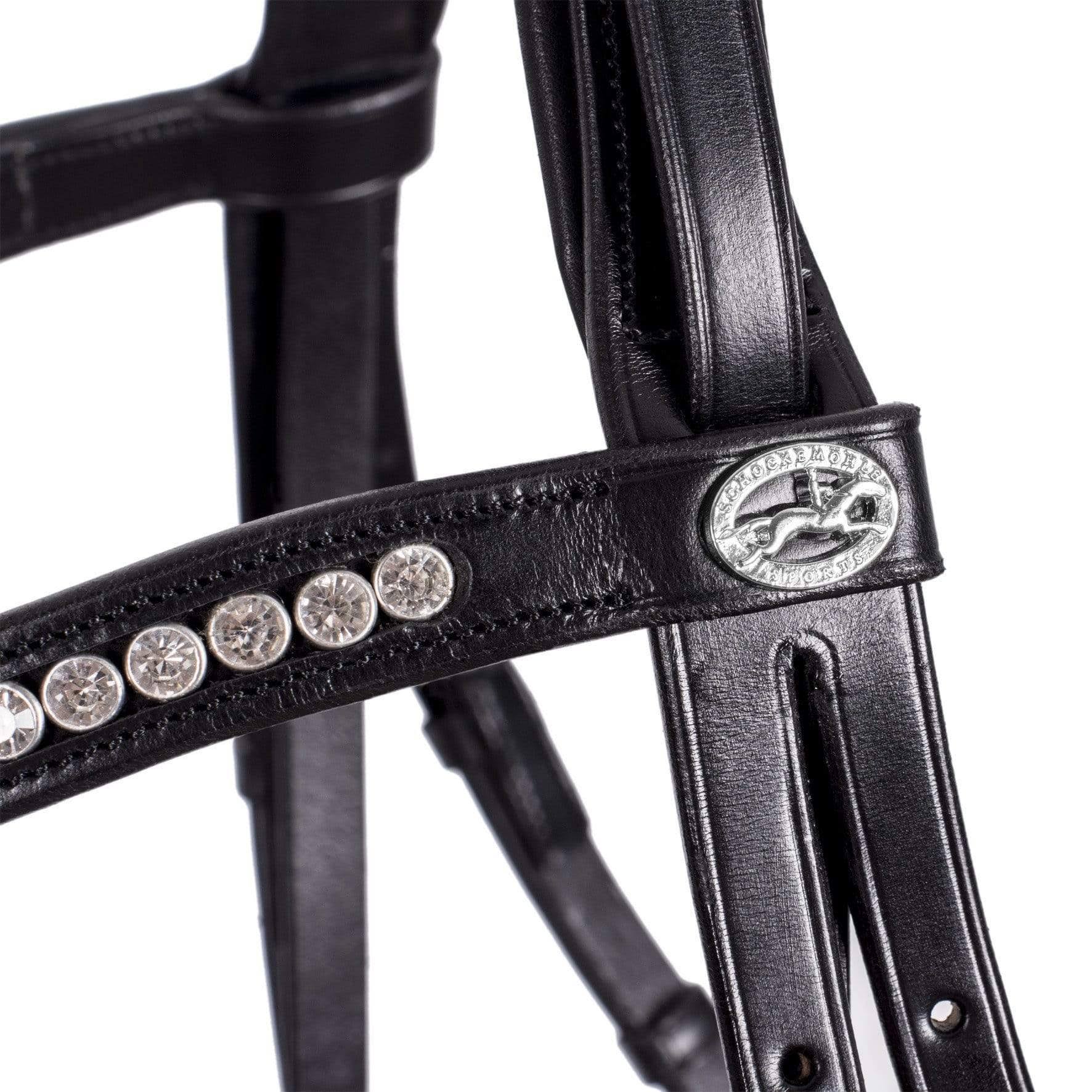 Schockemohle Madrid Classic Line Bridle - Full Black/White/Silver