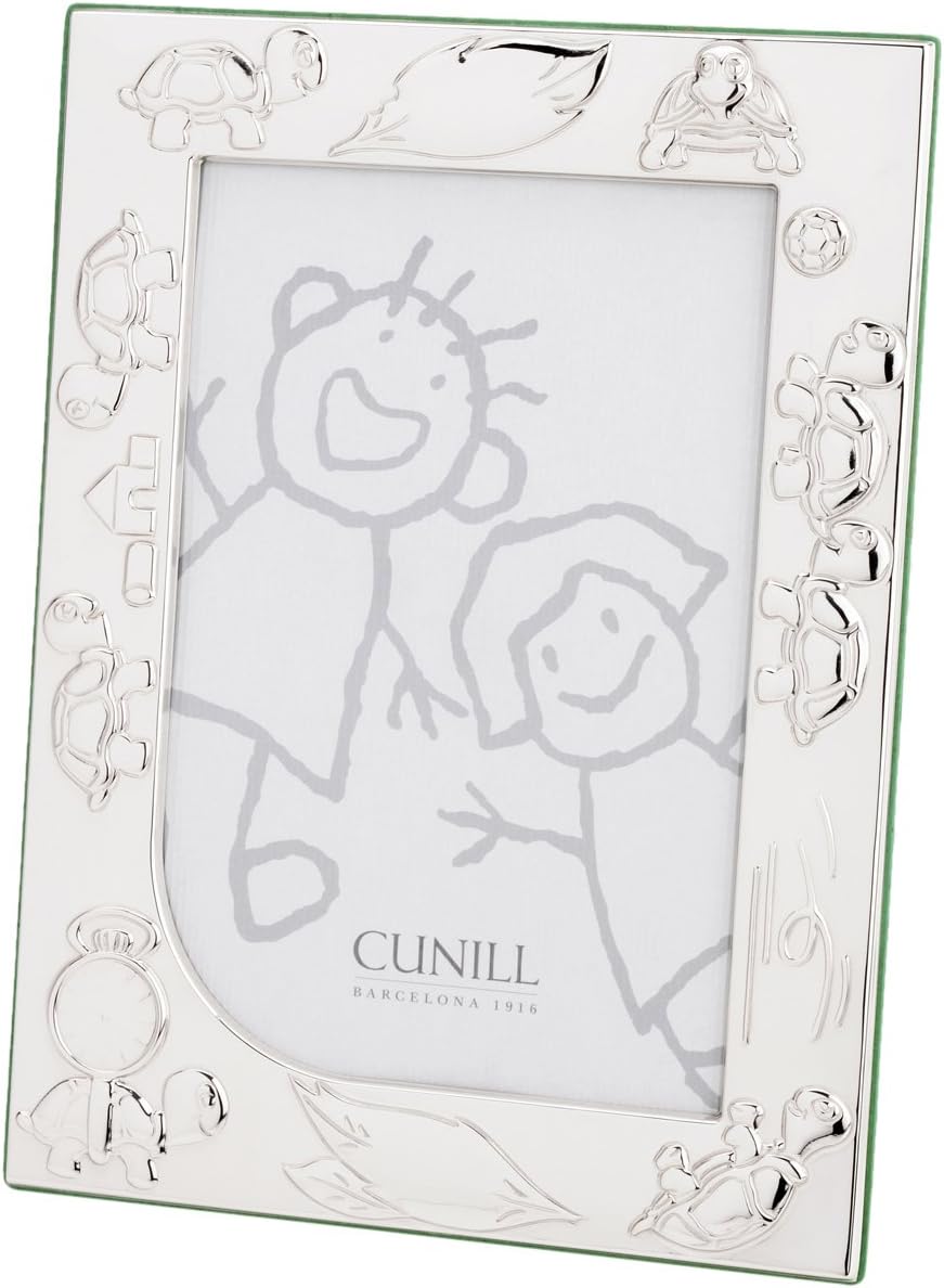 Cunill Silver Turtle Frame for 4 by 6-Inch Photograph, Silver Plate Pack of 2