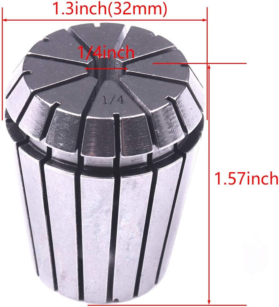 ATOPLEE High Precision ER32 Milling Lathe Collets CNC Chuck Set .0008 Accuracy(1/4 inch)