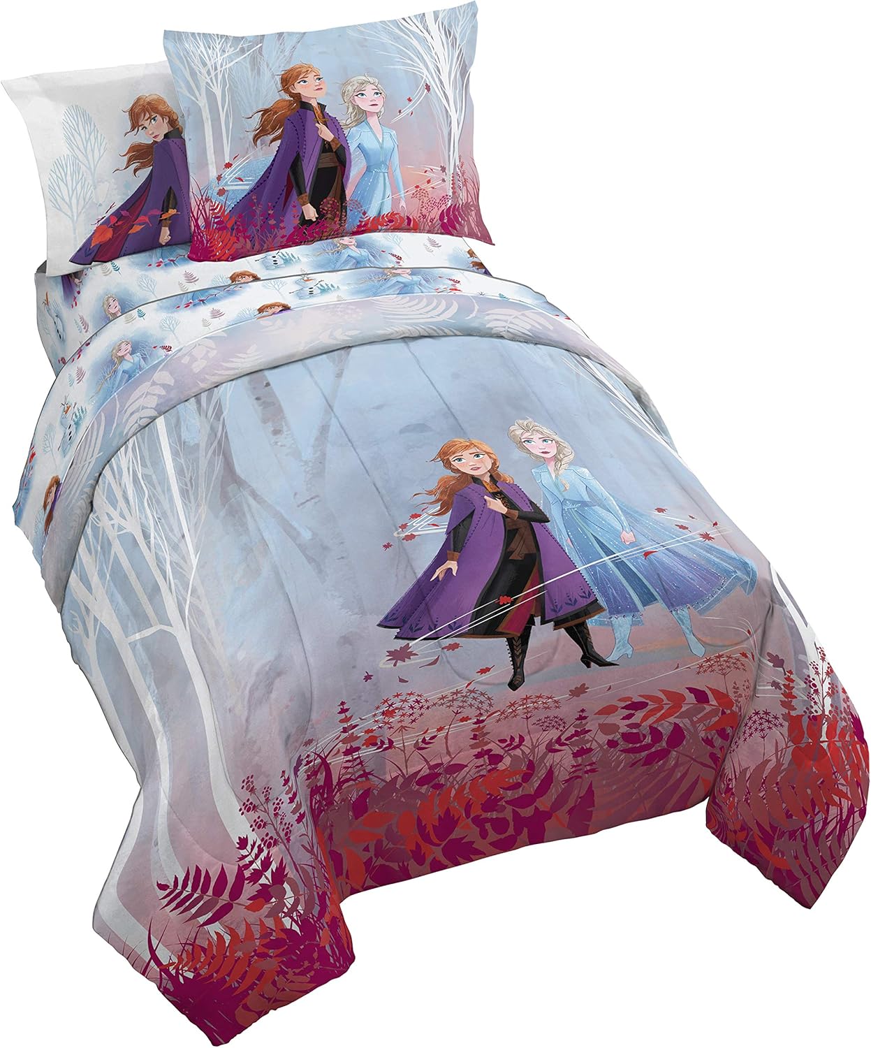 Jay Franco Frozen 2 Forest Spirit Bed Set, Twin Pack of 2
