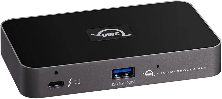 OWC Thunderbolt Hub, 5 Port, Compatible with M1 Macs, Thunderbolt 3 Equipped Macs, and Thunderbolt 4 PCs, (OWCTB4HUB5P)